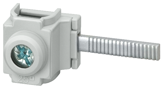 Terminal De Alimentação 25mm2 Curto Para Barramentos De Pino Sistemas De Barramento Sentron 5ST3 Como Componente Adicional Para Dispositivos De Proteção De Corrente Residual E Minidisjuntores Estes Componentes Adicionais Podem Ser 5ST3768 Siemens