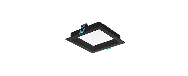 Painel Deep Led Preto 12W 800Lm Quadrado Sth8902Pto/40 Stella