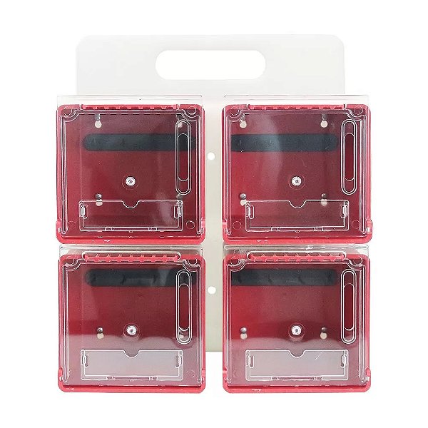 Painel C/ 4 Caixas De Bloqueio Plasticas De 8 Furos + Placa Logomarca P4Cbp8 Tagout