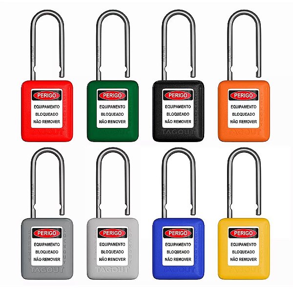 Cadeado Plast. Haste Inox / Laranja / 01 Ch / 38X4,5Mm Cd Cala14004Cd Tagout