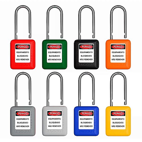 Cadeado Plast. Haste Metalica Cromada / Preto / 01 Ch / 50Mm Cm Cmcpr150Cm Tagout