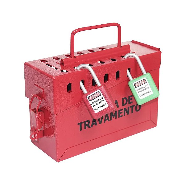 Caixa De Bloqueio Em Aco Para 13 Cadeados C/ Alca Aco / 23 X 9 X 15,5Cm Cba13 Tagout