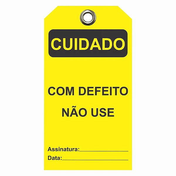 Etiqueta De Cuidado / Descr.: Com Defeito, Nao Use Etam02 Tagout