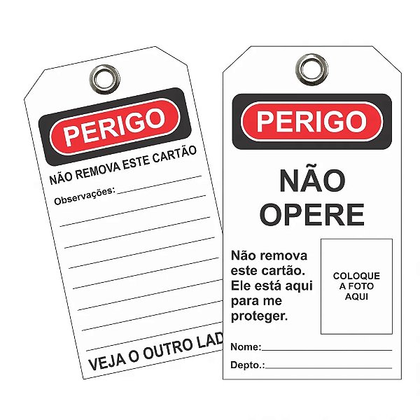 Etiqueta De Perigo Com Filme / Descr.: Nao Remova Este Cartao Etbr12 Tagout