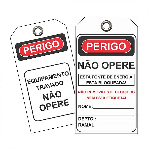 Etiqueta De Perigo Flexivel / Descr.: Equipamento Travado, Nao Opere Etfbr11 Tagout