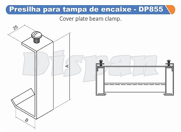 Presilha Para Tampa De Leito 100X19Mm Aço Carbono Gf