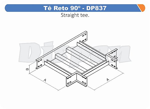 Curva Para Leito Vertical Externa Aço Carbono 90G Raio Segmentado 320 500Mm Gf Aba Externa Alt 100Mm