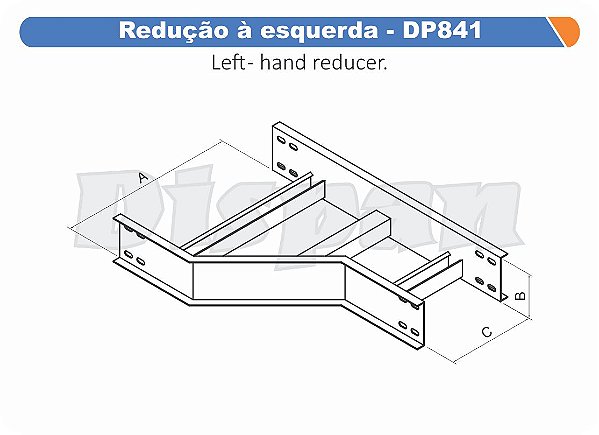 Curva Redução A Esquerda Aço Carbono Raio Segmentado 320 1200/700Mm Gf Aba Interna Alt 100Mm