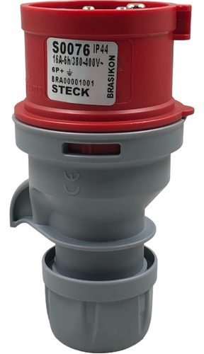 Plugue Brasikon 6P+T 380/440V 6H VM IP44 S0076 Steck