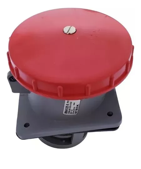 Tomada Embutir Neg Brasikon 3P+T 63A 380/440V 6H Vm Ip67 SN4546 Steck