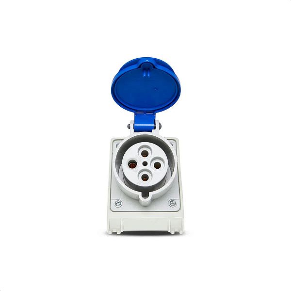 Tomada Sobrepor Newkon 3P+T 32A 200/250V 9H Az Ip44 N4209 Steck
