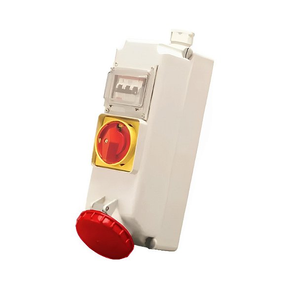 Tomada Sobrepor Surelock 2P+T 63A 380/415V 9H Vm Dj Ip67 S3509DJ Steck