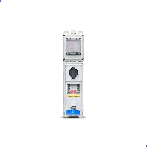 Tomada Sobrepor Surelock 2P+T 16A 200/250V 6H Az Ddr Ip67 SS3006DDR Steck