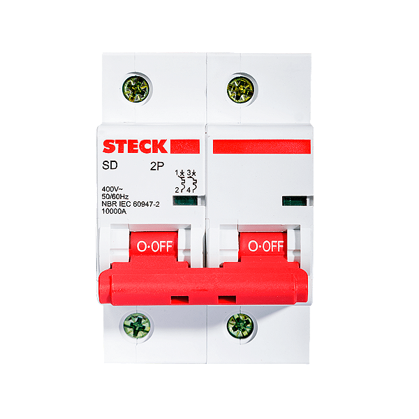 Disjuntor Serie Sd2 080A 2P Curva C 10Ka SDD2C80 Steck