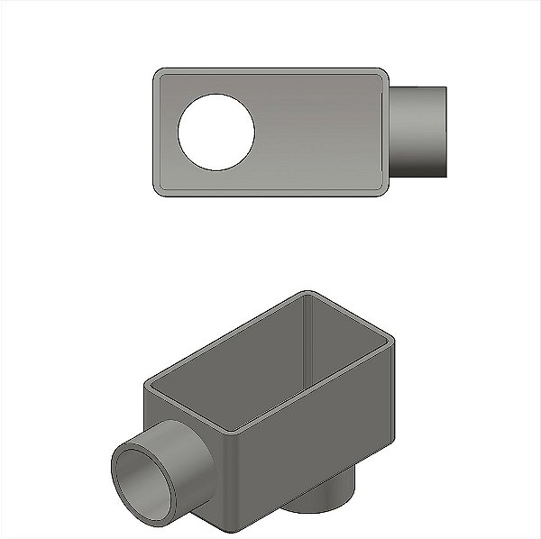 Caixa Fixa Conduletzel Alu Cinza Lb 3/4" Bsp LB-15 CORPO ALU CZ Wetzel