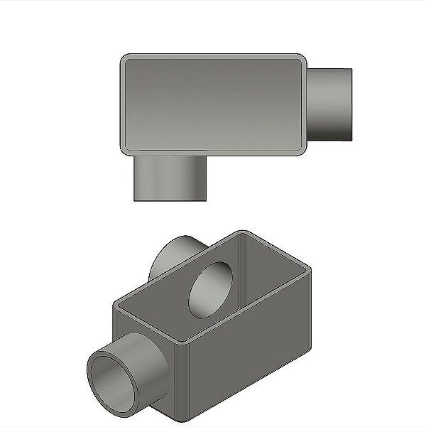Caixa Fixa Conduletzel Alu Cinza Lr 3/4" Bsp LR-15 CORPO ALU CZ Wetzel