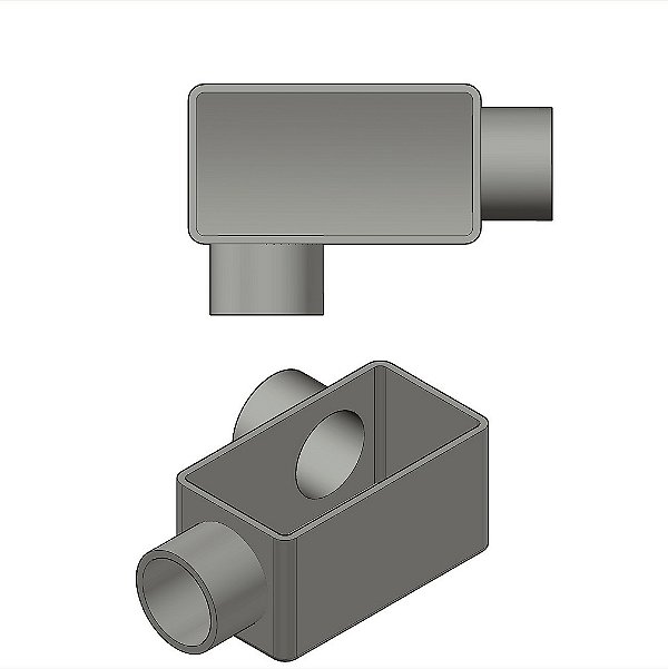 Caixa Deriv Fixa Conduletzel Cz Tipo Lr 3/4" S/ Tp S/ Ved S/R LRSR-15 CORPO ALU CZ Wetzel
