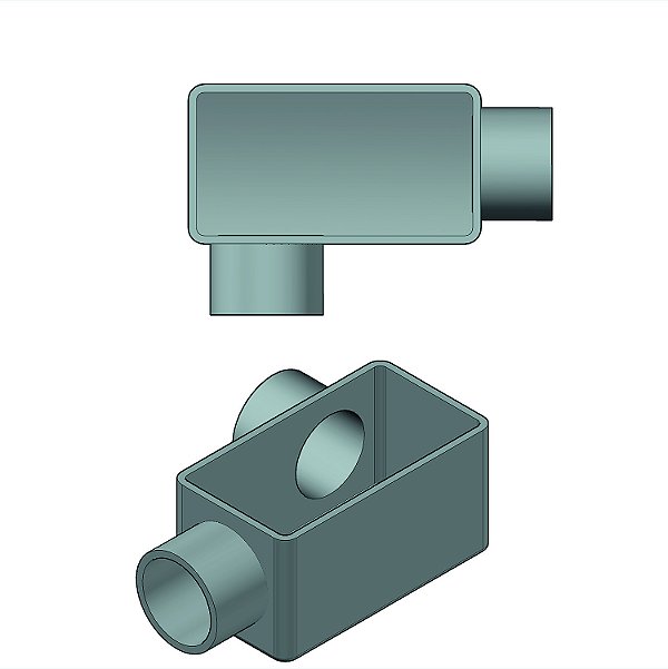 Caixa Deriv Fixa Conduletzel S/ Pint Tipo Lr 2" C/ Tp S/ Ved S/R LRSR-35 C/ T ALU S/ PINT Wetzel