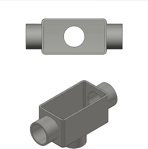 Caixa Deriv Fixa Conduletzel Cz Tipo Tb 3/4" S/ Tp S/ Ved S/R TBSR-15 CORPO ALU CZ Wetzel