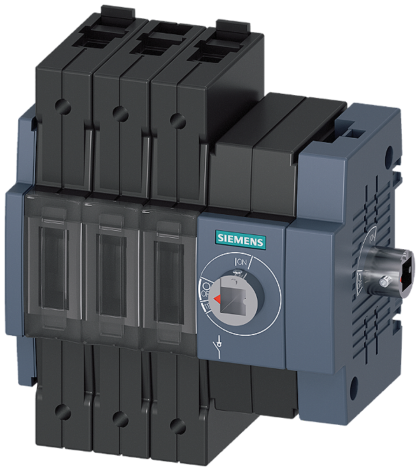 Seccionador De Corte Em Carga 63A Tam 1 De 3 Polos Acionamento Lateral Direito Equipamento De Base Sem Manípulo Terminal Com Moldura Chave Seccionadora 3KD De Até 1600 A Como Chave Principal Interruptor De Desligamento De 3KD2634-2ME40-0 Siemens