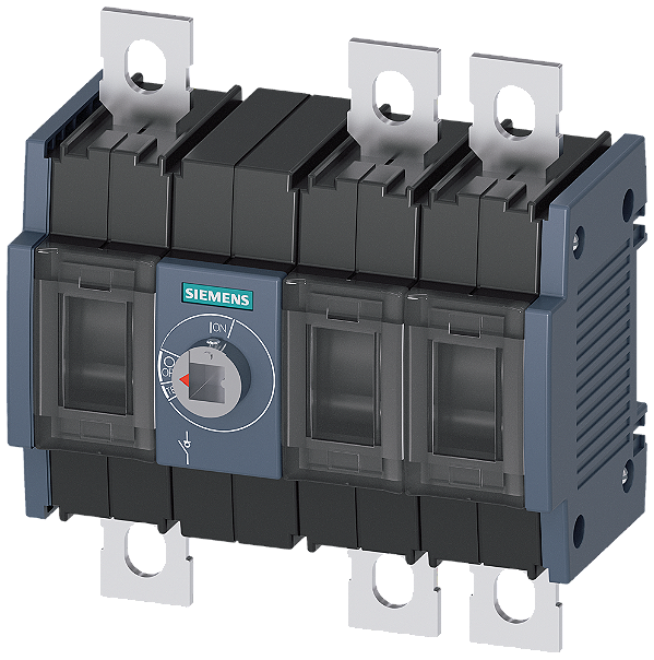 Seccionador De Corte Em Carga 80A Tam 2 De 3 Polos Acionamento Frontal Central Equipamento De Base Sem Manípulo Conexão Plana Incl Separadores De Fases Chave Seccionadora 3KD De Até 1600 A Como Chave Principal Interruptor De 3KD2830-0NE20-0 Siemens