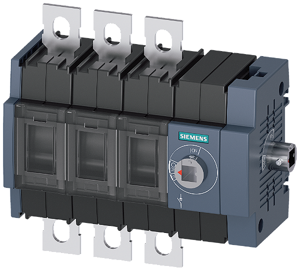 Seccionador De Corte Em Carga 80A Tam 2 De 3 Polos Acionamento Lateral Direito Equipamento De Base Sem Manípulo Conexão Plana Incl Separadores De Fases Chave Seccionadora 3KD De Até 1600 A Como Chave Principal Interruptor De 3KD2834-0NE40-0 Siemens
