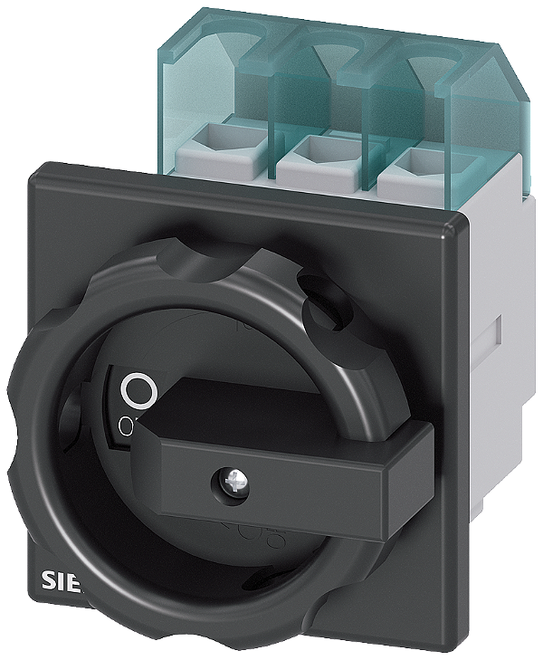 Sentron Seccionador De Corte Em Carga 3LD Interruptor Principal De 3 Polos Iu 25 A Potência De Operação/ A CA-23 A A 400V 9,5 Kw Fixação Dianteira Acionamento Rotativo Preto Fixação De 4 Furos Para O Manípulo 3LD2103-0TK51 Siemens