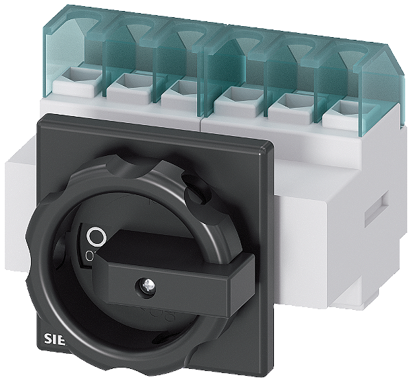 Sentron Seccionador De Corte Em Carga 3LD Interruptor Principal De 6 Polos Iu 32 A Potência De Operação/ A CA-23 A A 400V 11,5 Kw Fixação Dianteira Acionamento Rotativo Preto Fixação De 4 Furos Para O Manípulo 3LD2203-3VK51 Siemens