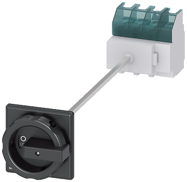 Sentron Seccionador De Corte Em Carga 3LD Interruptor Principal De 4 Polos Iu 63 A Potência De Operação/ A CA-23 A A 400V 22 Kw Fixação No Piso Com Acoplamento Da Porta Acionamento Rotativo Preto Fixação De 4 Furos Para O 3LD2514-1TL51 Siemens