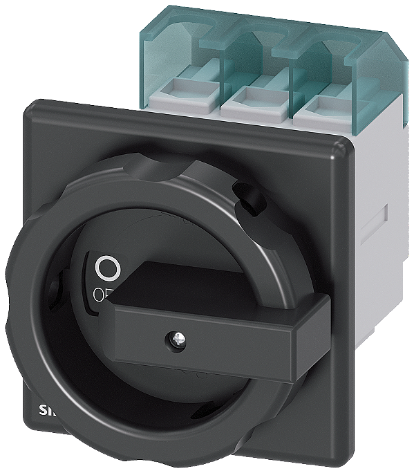 Sentron Seccionador De Corte Em Carga 3LD Interruptor Principal De 3 Polos Iu 63 A Potência De Operação/ A CA-23 A A 400V 22 Kw Fixação Dianteira Acionamento Rotativo Preto Fixação Central 22,5mm Para O Manípulo 3LD2555-0TK51 Siemens
