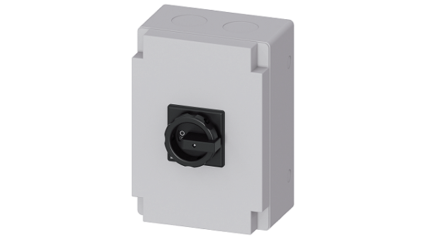 Sentron Seccionador De Corte Em Carga 3LD Interruptor Principal De 6 Polos Iu 63 A Potência De Operação/ A CA-23 A A 400V 22 Kw Encapsulamento Com Material Isolante Para União Roscada Métrica 1NF 1NA Acionamento Rotativo Preto 3LD2566-4VD51 Siemens