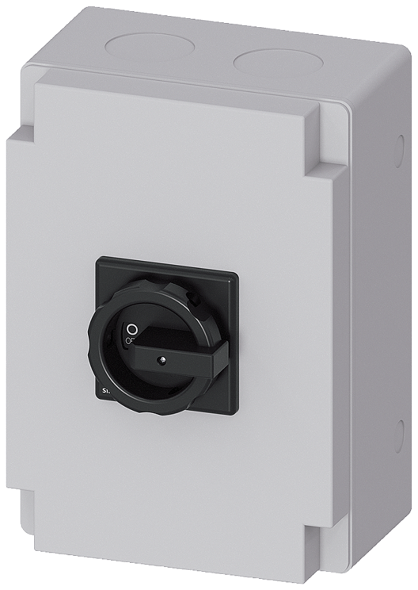 Sentron Seccionador De Corte Em Carga 3LD Interruptor Principal De 3 Polos Iu 125 A Potência De Operação/ A CA-23 A A 400V 45 Kw Encapsulamento Com Material Isolante Para União Roscada Métrica 1NF 1NA Acionamento Rotativo Preto 3LD2866-1GP51 Siemens