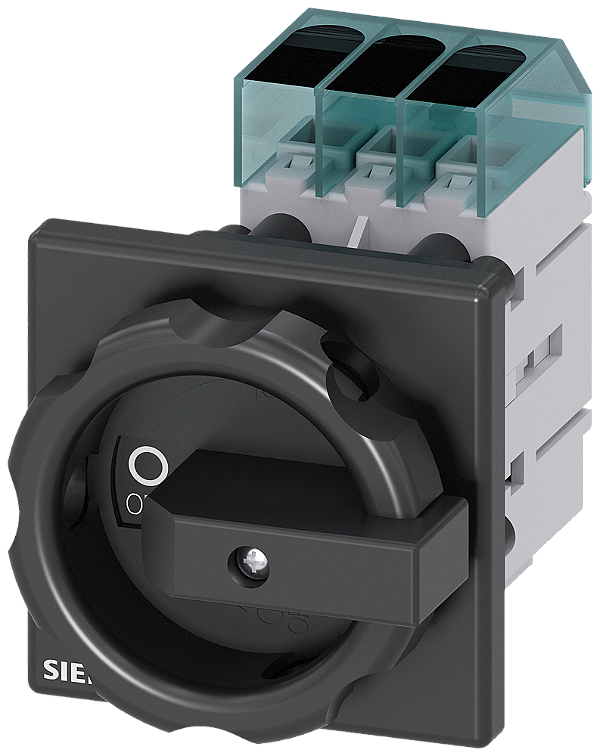 Seccionador De Corte Em Carga 3LD3 Iu 32 A Interruptor Principal 3 Polos Potência Nominal De Operação A CA-23 A A 400V 11,5kW Fixação Frontal Interruptor De Base Com Fixação De Orifício Central 22,5mm Acionamento Rotativo Preto 3LD3254-0TK51 Siemens