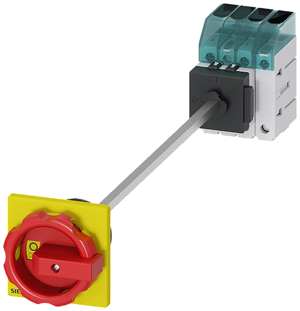 Seccionador De Corte Em Carga 3LD3 Iu 40 A Interruptor Principal 3 Polos+N Potência Nominal De Operação A CA-23 A A 400V 18,5 Kw Fixação No Piso Interruptor De Base Com Acoplamento Da Porta Fixação De Orifício Central 22,5mm 3LD3348-0TL53 Siemens