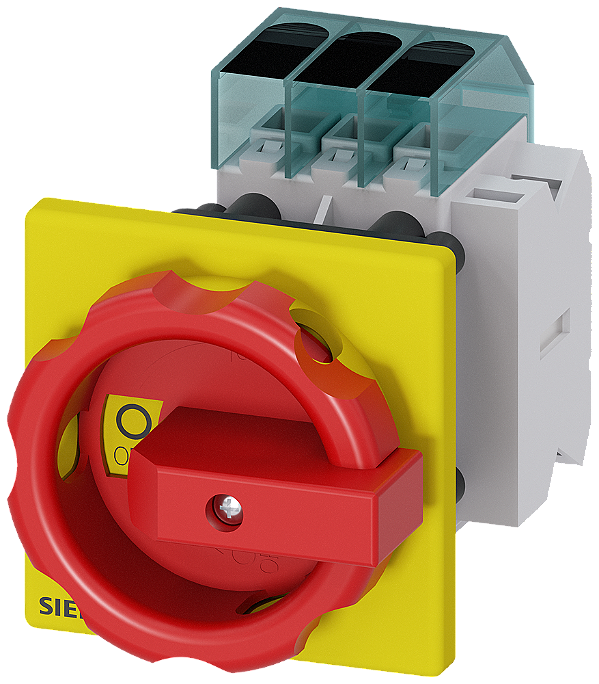 Chave Seccionadora 3LD3 Iu 40 A Chave Principal 3 Polos Potência Nominal De Operação Em AC-23 A Em 400V 18,5 Kw Fixação Frontal Interruptor Básico Com Fixação De Orifício Central 22,5mm Acionamento De Manípulo Verm/Amarelo 3LD3354-1TK53 Siemens