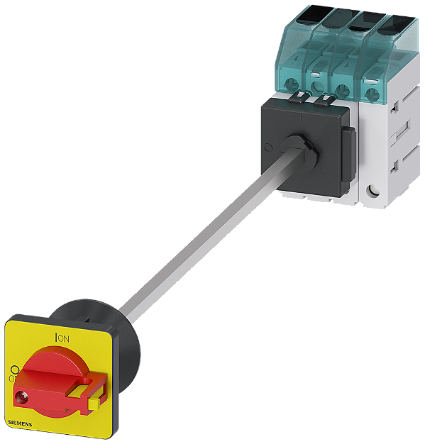 Seccionador De Corte Em Carga 3LD3 Iu 63 A Interruptor Principal 3 Polos+N Potência Nominal De Operação A CA-23 A A 400V 22,0 Kw Fixação No Piso Interruptor De Base Com Acoplamento Da Porta Fixação De Orifício Central 22,5mm 3LD3440-0TL13 Siemens