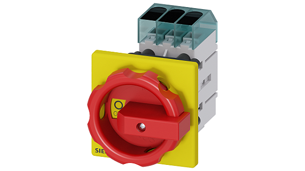 Seccionador De Corte Em Carga 3LD3 Iu 63 A Interruptor Principal 3 Polos Potência Nominal De Operação A CA-23 A A 400V 22,0 Kw Fixação Frontal Interruptor De Base Com Fixação De Orifício Central 22,5mm Acionamento De Manípulo 3LD3454-0TK53 Siemens