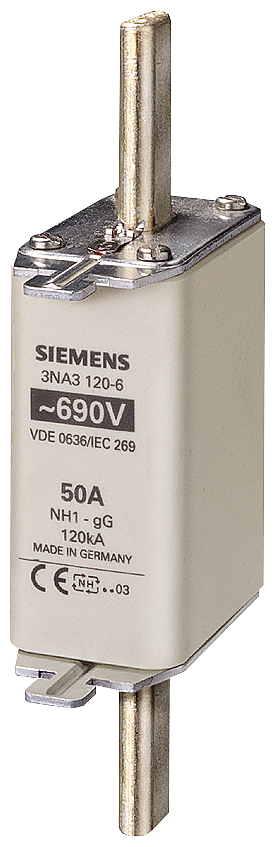 Elemento De Fusível Nh NH1 In 200 A Gg Un Ca 690 V Un Cc 440 V Indicador Frontal Pegas Condutoras De Tensão Elemento Fusível Nh Sentron 3NA3 Para A Proteção Seletiva De Condutores E De Instalações O Sistema De Fusíveis Nh Oferece 3NA3140-6 Siemens