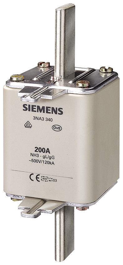 Elemento De Fusível Nh NH3 In 630 A Gg Un Ca 500 V Un Cc 440 V Indicador Frontal Pegas Condutoras De Tensão Elemento Fusível Nh Sentron 3NA3 Para A Proteção Seletiva De Condutores E De Instalações O Sistema De Fusíveis Nh Oferece Uma 3NA3372 Siemens