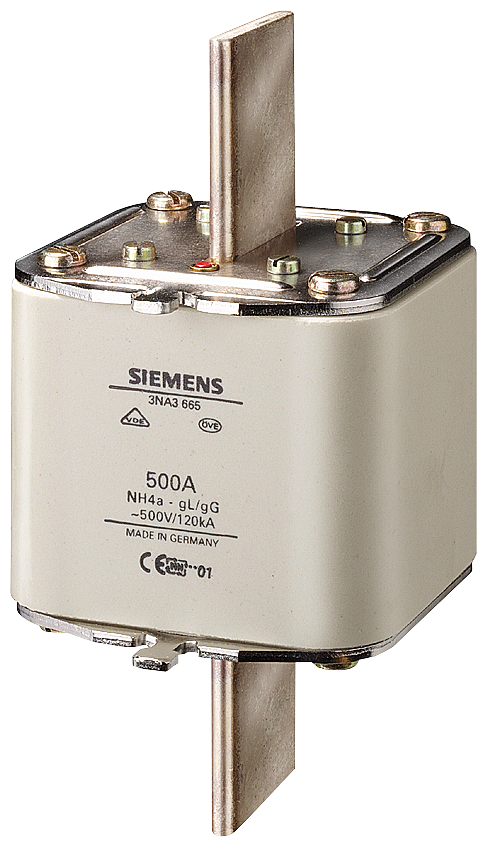Elemento De Fusível Nh NH4a In 1250 A Gg Un Ca 500 V Un Cc 440 V Indicador Frontal Pegas Condutoras De Tensão Elemento Fusível Nh Sentron 3NA3 Para A Proteção Seletiva De Condutores E De Instalações O Sistema De Fusíveis Nh Oferece 3NA3682 Siemens