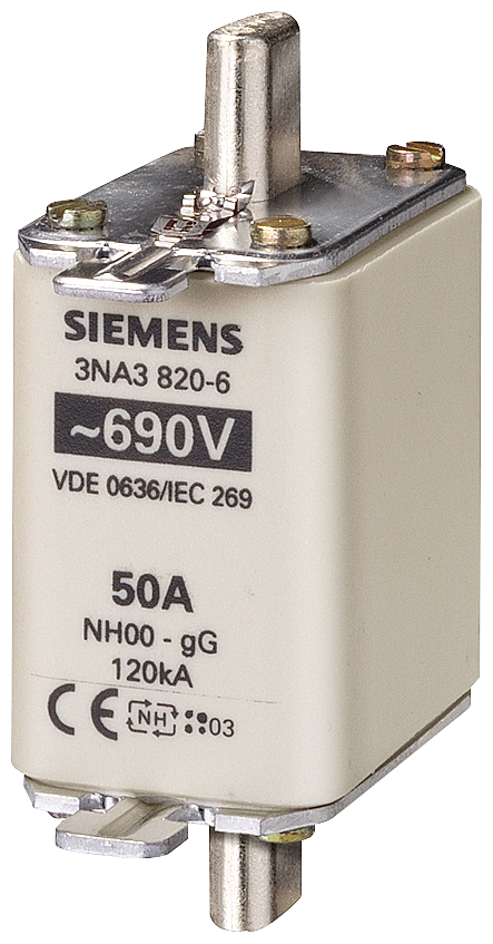 Fusível Nh T.00 100A 690Vca 3NA3830-6 SIEMENS