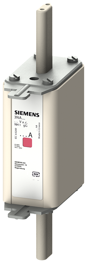 Elemento De Fusível Nh NH1 In 125 A Gg Un Ca 500 V Un Cc 440 V Indicador Combinado Pegas Condutoras De Tensão Elemento Fusível Nh Sentron 3NA7 Para A Proteção Seletiva De Condutores E De Instalações O Sistema De Fusíveis Nh Oferece 3NA7132 Siemens
