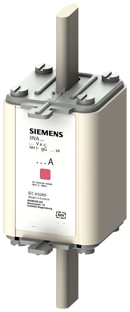 Elemento De Fusível Nh NH1 In 200 A Gg Un Ca 500 V Un Cc 440 V Indicador Combinado Pegas Condutoras De Tensão Elemento Fusível Nh Sentron 3NA7 Para A Proteção Seletiva De Condutores E De Instalações O Sistema De Fusíveis Nh Oferece 3NA7140 Siemens