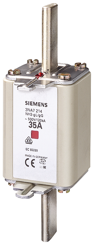 Elemento De Fusível Nh NH2 In 400 A Gg Un Ca 500 V Un Cc 440 V Indicador Combinado Pegas Condutoras De Tensão Elemento Fusível Nh Sentron 3NA7 Para A Proteção Seletiva De Condutores E De Instalações O Sistema De Fusíveis Nh Oferece 3NA7260 Siemens