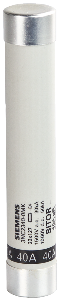 Encaixe De Fusível Cilíndrico Sitor 22x127 Mm 2 A Gs Un Ca 1500 V Un Cc 1000 V Elemento Fusível Sitor Sentron 3NC2 Para Fusíveis Para Semicondutores Sitor Sendo Um Elemento Importante Dos Componentes De Proteção Sentron Para A 3NC2302-0MK Siemens