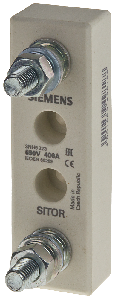 Porta-Fusíveis Sitor 400A 690V De 1 Polo Com Conexão Por Pino Com Medida De Fixação 80mm Sentron 3NH5 Para Elementos De Fusível Nh Dispositivos De Proteção Sentron - Uma Escolha Segura 3NH5323 Siemens