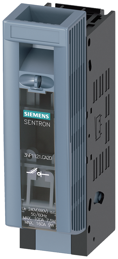Sentron Seccionadora-Fusível Sob Carga 3NP1 De 1 Polo NH000 160 A Para Estrutura E Instalação Em Placa De Montagem Terminal De Caixa Nível Da Cobertura 45mm Interruptor-Seccionador De Corte Em Carga Fusível Sentron 3NP1 Chave 3NP1121-1CA20 Siemens