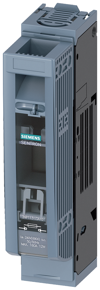 Sentron Seccionadora-Fusível Sob Carga 3NP1 De 1 Polo NH00 160 A Para Estrutura E Instalação Em Placa De Montagem Conexão Plana Nível Da Cobertura 45mm Interruptor-Seccionador De Corte Em Carga Fusível Sentron 3NP1 Chave 3NP1131-1CA10 Siemens