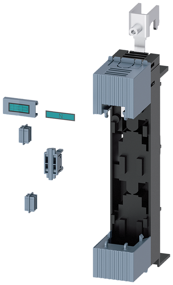 Conjunto De Montagem Para Fixação 3NP1 De 4 Polos Para Montagem Em Barramento Coletor De 60mm 8US Para Tamanho Da Estrutura NH000 Com Terminal De Caixa Acessórios Para Seccionador De Corte Em Carga Fusível 3NP1 Conjunto De 3NP1924-1ED10 Siemens