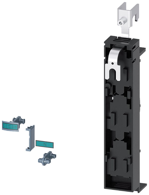 Conjunto De Montagem Para Fixação 3NP1 De 4 Polos Para Montagem Em Barramento Coletor De 60mm 8US Para Tamanho Da Estrutura NH00 Com Conexão Plana Acessórios Para Seccionador De Corte Em Carga Fusível 3NP1 Conjunto De Montagem 3NP1934-1ED20 Siemens